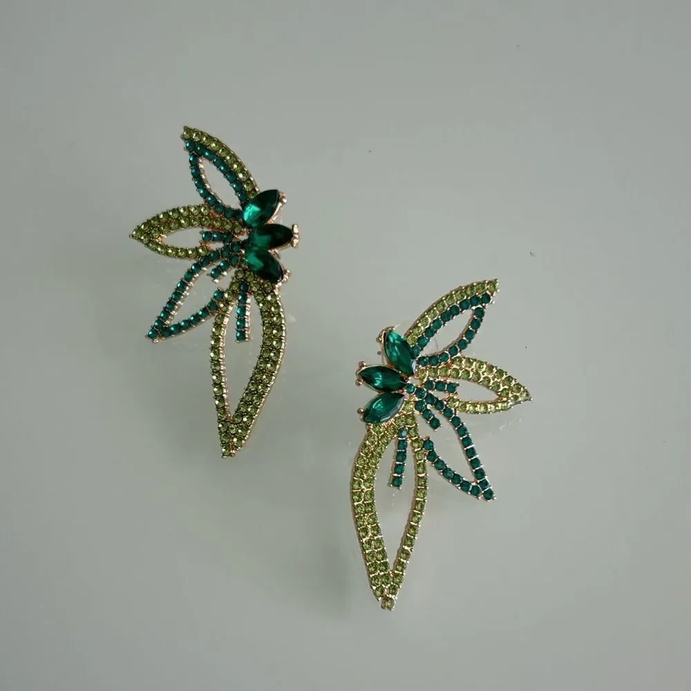Green Leaf Earrings A1446